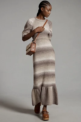 En Saison Greer Short-Sleeve Sweater Maxi Dress