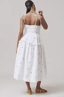 En Saison Nellie Sleeveless Smocked Midi Dress