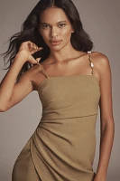 En Saison Lynx Gathered Midi Dress