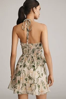 En Saison Linden Ruffle Halter Mini Dress