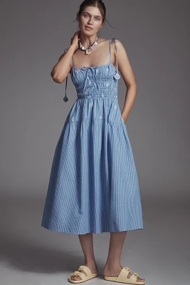 En Saison Amelie Smocked Midi Dress