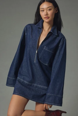 Pilcro Denim Mini Shift Dress