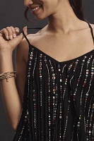 Farm Rio V-Neck Sequin Slip Dress