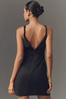 Farm Rio Linen Blend V-Neck Rosette Mini Dress