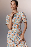 Hunter Bell Casey Linen Blend Midi Dress