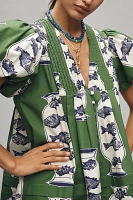 Hunter Bell Wilkes Puff-Sleeve Babydoll Dress