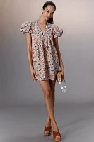 Hunter Bell Wilkes Puff-Sleeve Babydoll Dress