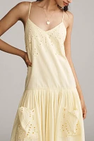 Hunter Bell Martin Eyelet Drop-Waist Midi Dress