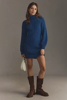 Flat White Turtleneck Sweater Dress