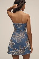 Flat White Strapless Mini Dress