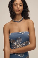 Flat White Strapless Mini Dress