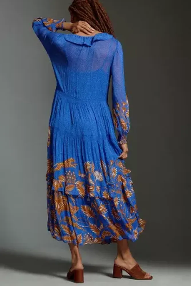 The Marais Printed Chiffon Maxi Dress