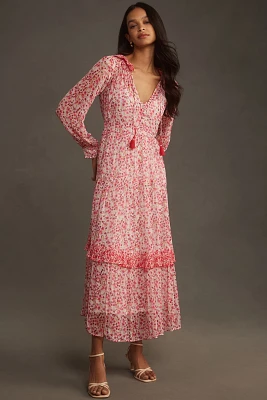 The Marais Printed Chiffon Maxi Dress