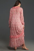 The Marais Printed Chiffon Maxi Dress