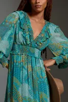 The Odetta Ruffled V-Neck Dress
