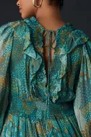 The Odetta Ruffled V-Neck Dress