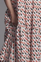 The Helena Square-Neck Smocked Tiered Midi Dress