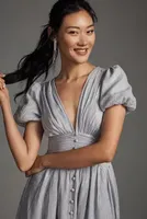 The Katerina Lurex Button-Front Dress