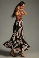 By Anthropologie Deco Printed Halter Dress