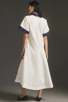 Maeve Short-Sleeve Midi Shirt Dress