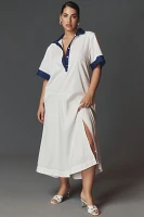 Maeve Short-Sleeve Midi Shirt Dress