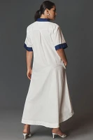 Maeve Short-Sleeve Midi Shirt Dress