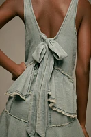 Pilcro Sleeveless Tiered Ruffled Denim Midi Dress