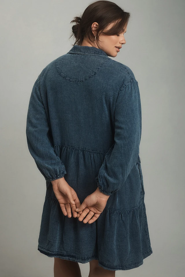 Maeve The Bettina Tiered Shirt Dress by Maeve: Mini Edition
