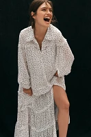 By Anthropologie Long-Sleeve Smocked Tiered Maxi Dress