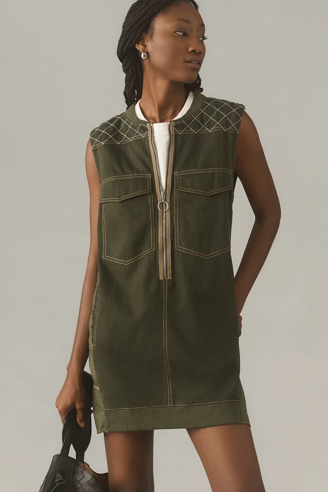 Pilcro Sleeveless Utility Mini Dress