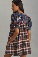 Pilcro Short-Sleeve Bow-Front Tunic Mini Dress