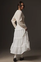 By Anthropologie Twofer Sweater Tiered Dress