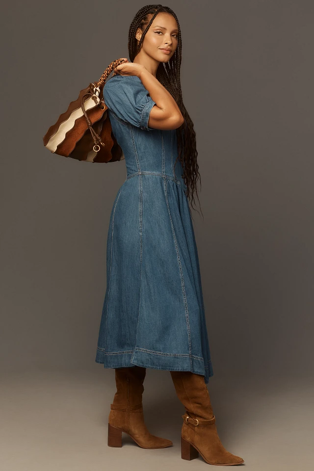Pilcro Short-Sleeve Denim Midi Shirt Dress at MarketFair Shoppes in  Princeton, NJ