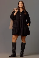 The Bettina Tiered Shirt Dress by Maeve: Mini Corduroy Edition