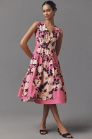 Hope for Flowers by Tracy Reese Sleeveless Plunge-Neck Midi Dress