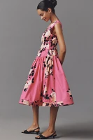 Hope for Flowers by Tracy Reese Sleeveless Plunge-Neck Midi Dress