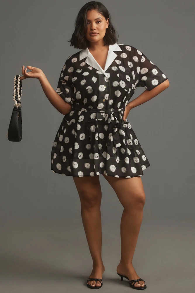 Plenty by Tracy Reese Short-Sleeve Mini Polka Dot Dress