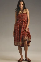 Plenty by Tracy Reese Strapless Smocked Midi Dress