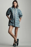 Hope for Flowers by Tracy Reese Tucked-Sleeve Mini Shirt Dress