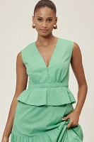 Hope for Flowers by Tracy Reese Peplum Tiered Maxi Dress