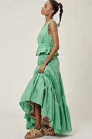 Hope for Flowers by Tracy Reese Peplum Tiered Maxi Dress