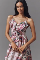 Plenty by Tracy Reese Sleeveless Ruffled V-Neck A-Line Maxi Dress