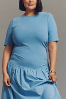 Never Fully Dressed Grace Short-Sleeve Drop-Waist Maxi Dress