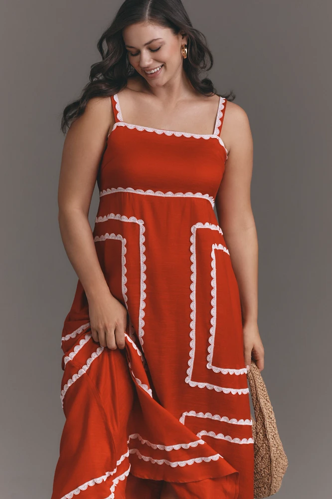 La Maise Studio Amelia Square Neck Maxi Dress