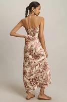 By Anthropologie Halter Printed Maxi Dress