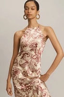 By Anthropologie Halter Printed Maxi Dress