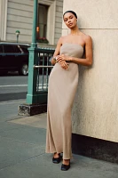 The Fleur Strapless Maxi Slip Dress: Linen Edition