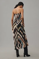 The Fleur Strapless Satin Maxi Slip Dress: Chiffon Edition