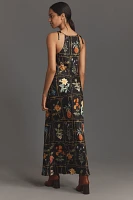 By Anthropologie Tie-Neck Column Midi Dress