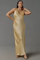 By Anthropologie Sleeveless V-Neck Midi Slip Dress